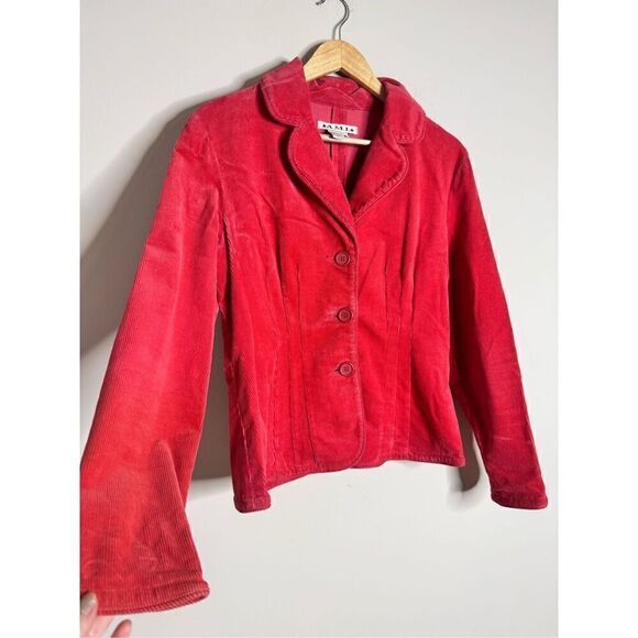 Vintage Y2K coral corduroy blazer SZ M - Picture 3 of 7